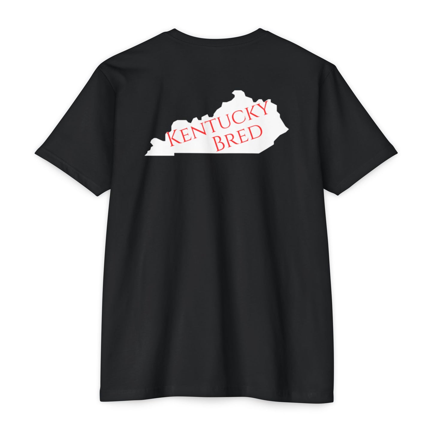 Kentucky Bred T-shirt - Red with White State Outline