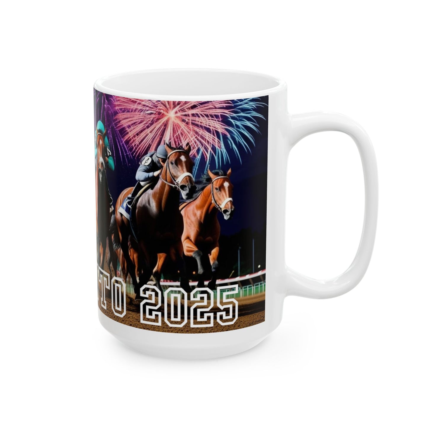 Racing into 2025 Ceramic Mug, (11oz, 15oz)