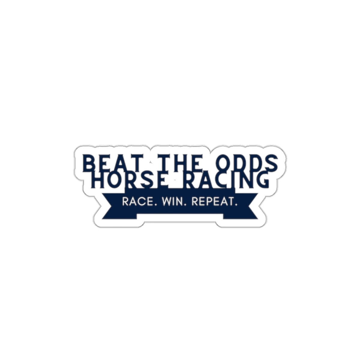 Beat The Odds Horse Racing Banner Stickers