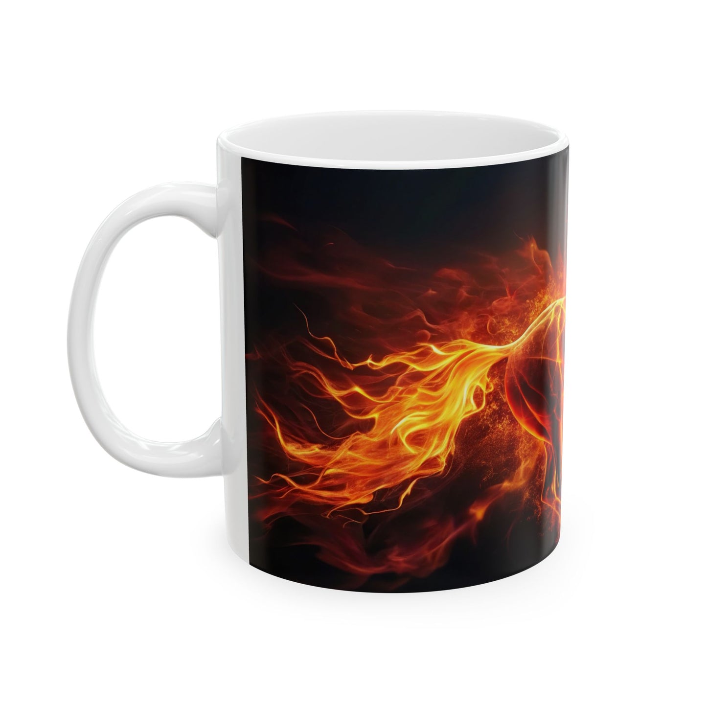Horse On Fire Ceramic Mug, (11oz, 15oz)