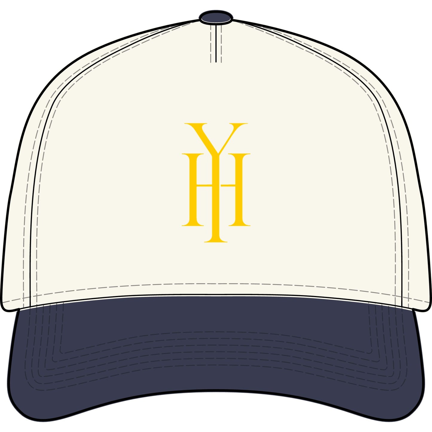 YH Two-Tone Logo Cap — Yedsit Hazlewood Collection