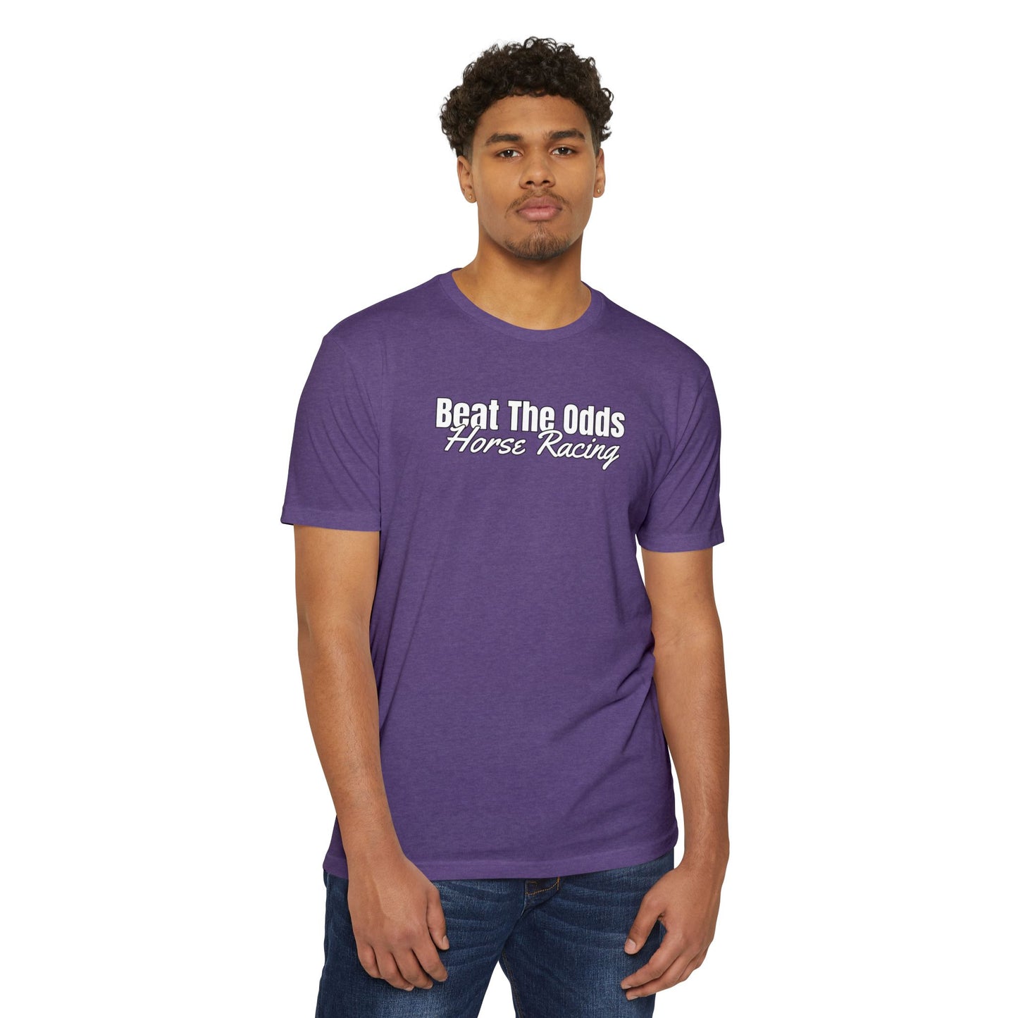 Louisiana Bred T-shirt | Purple and Gold with White State Outline