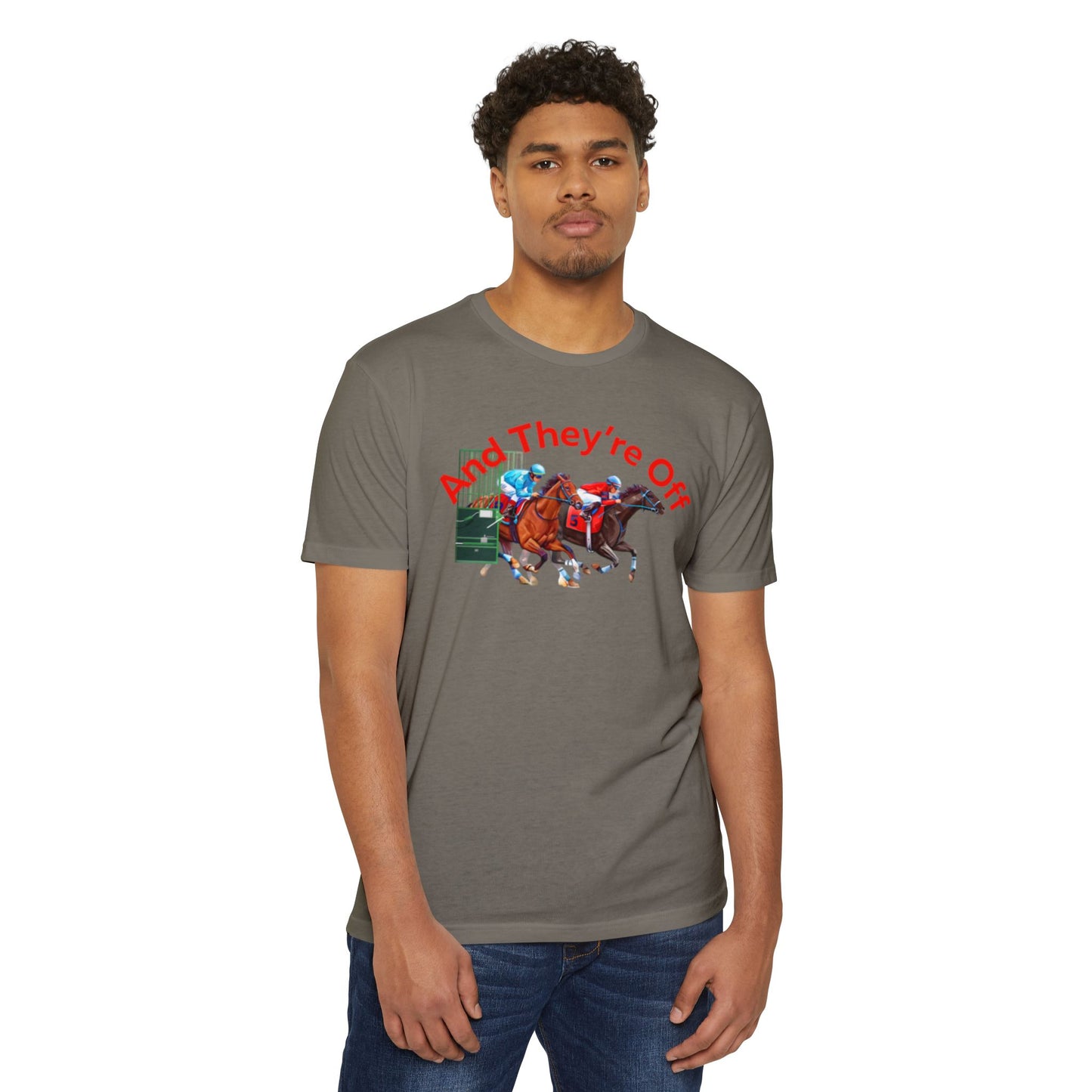 And They're Off T-shirt