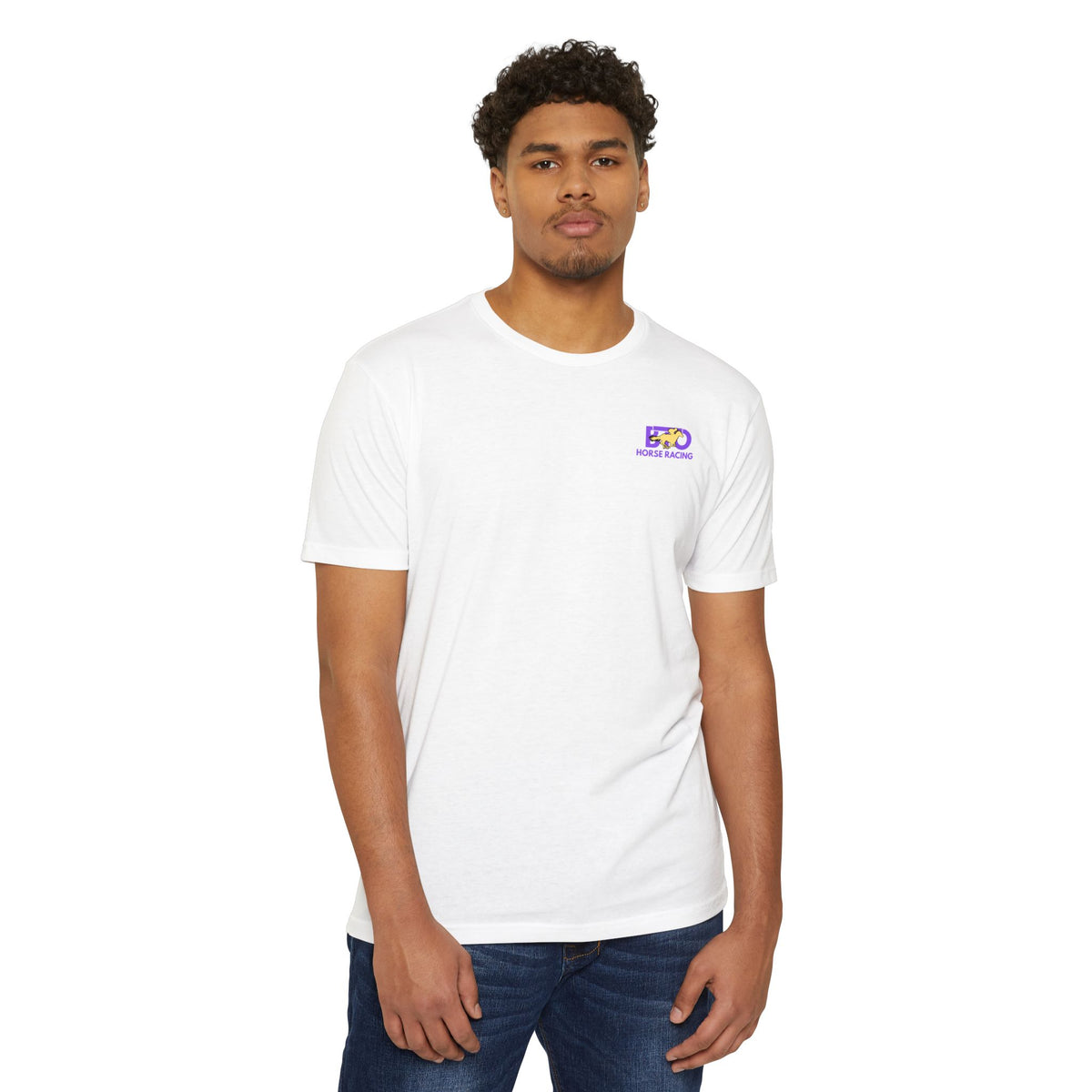 Louisiana Bred T-shirt | Purple and Gold with Black State Outline
