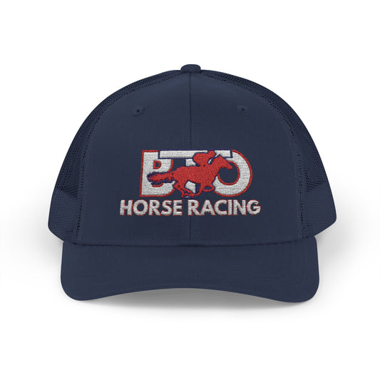 BTO Horse Racing Snapback Trucker Cap