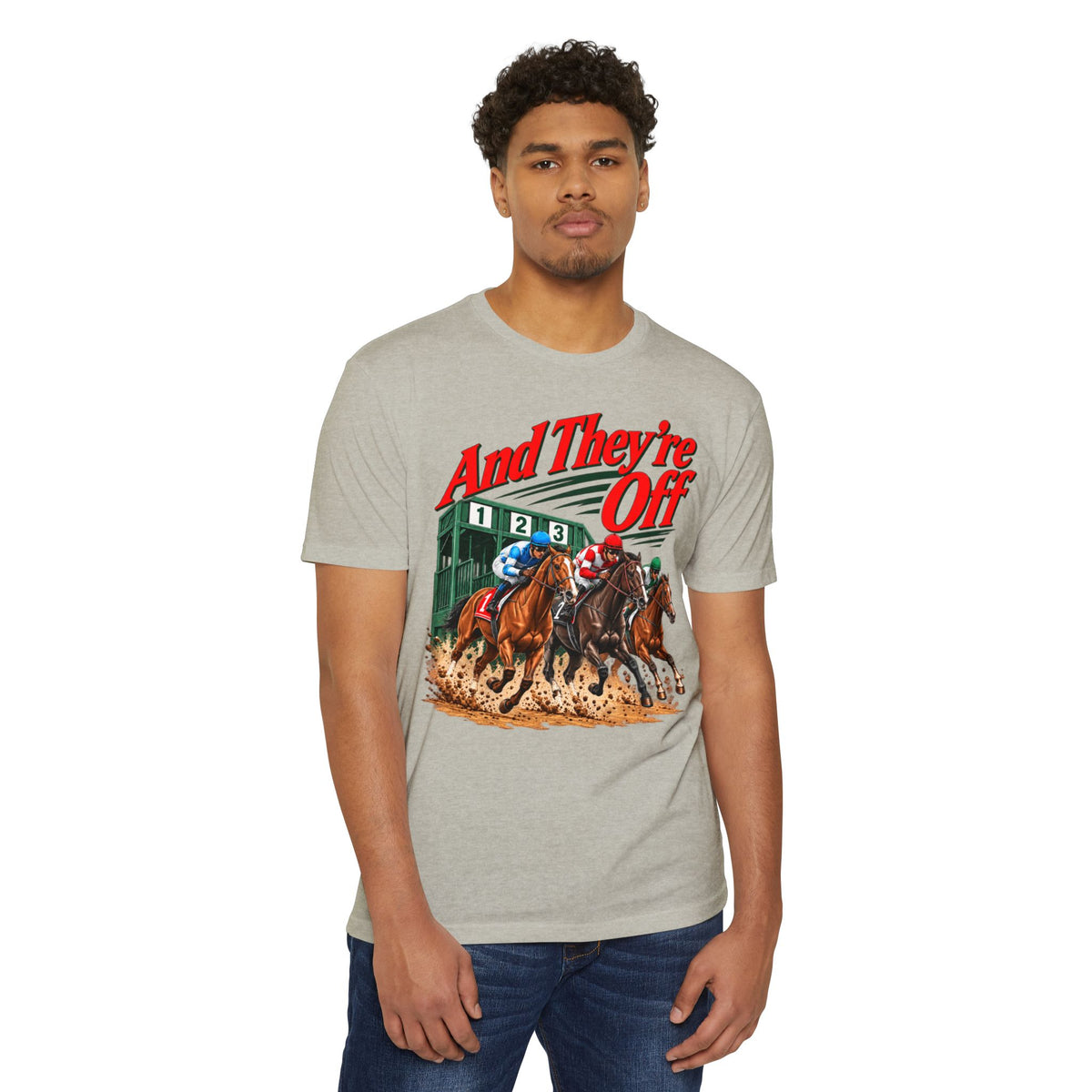 And They're Off T-shirt