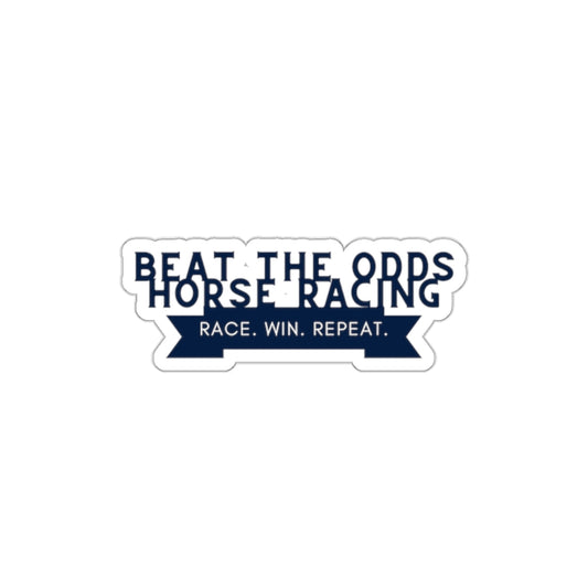 Beat The Odds Horse Racing Banner Stickers