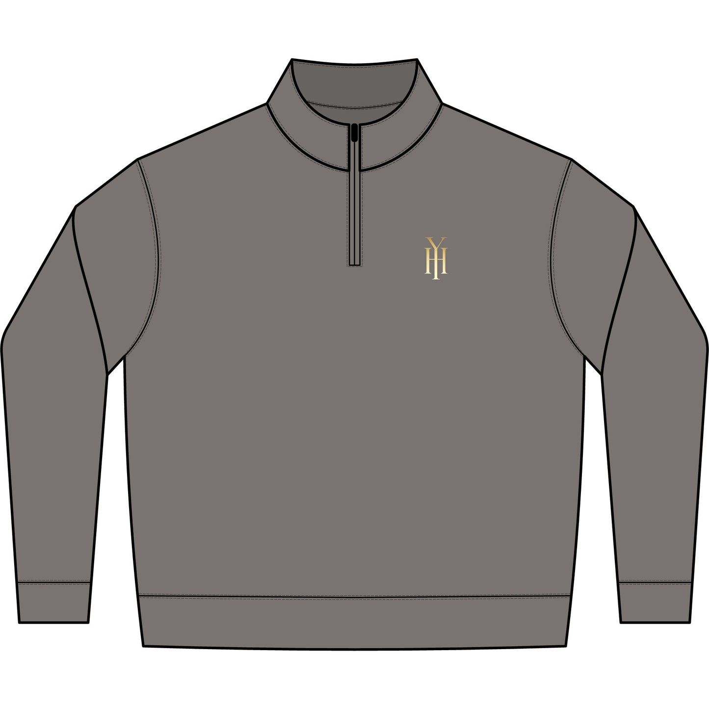 YH Faded Half-Zip Sweatshirt — Yedsit Hazlewood Collection