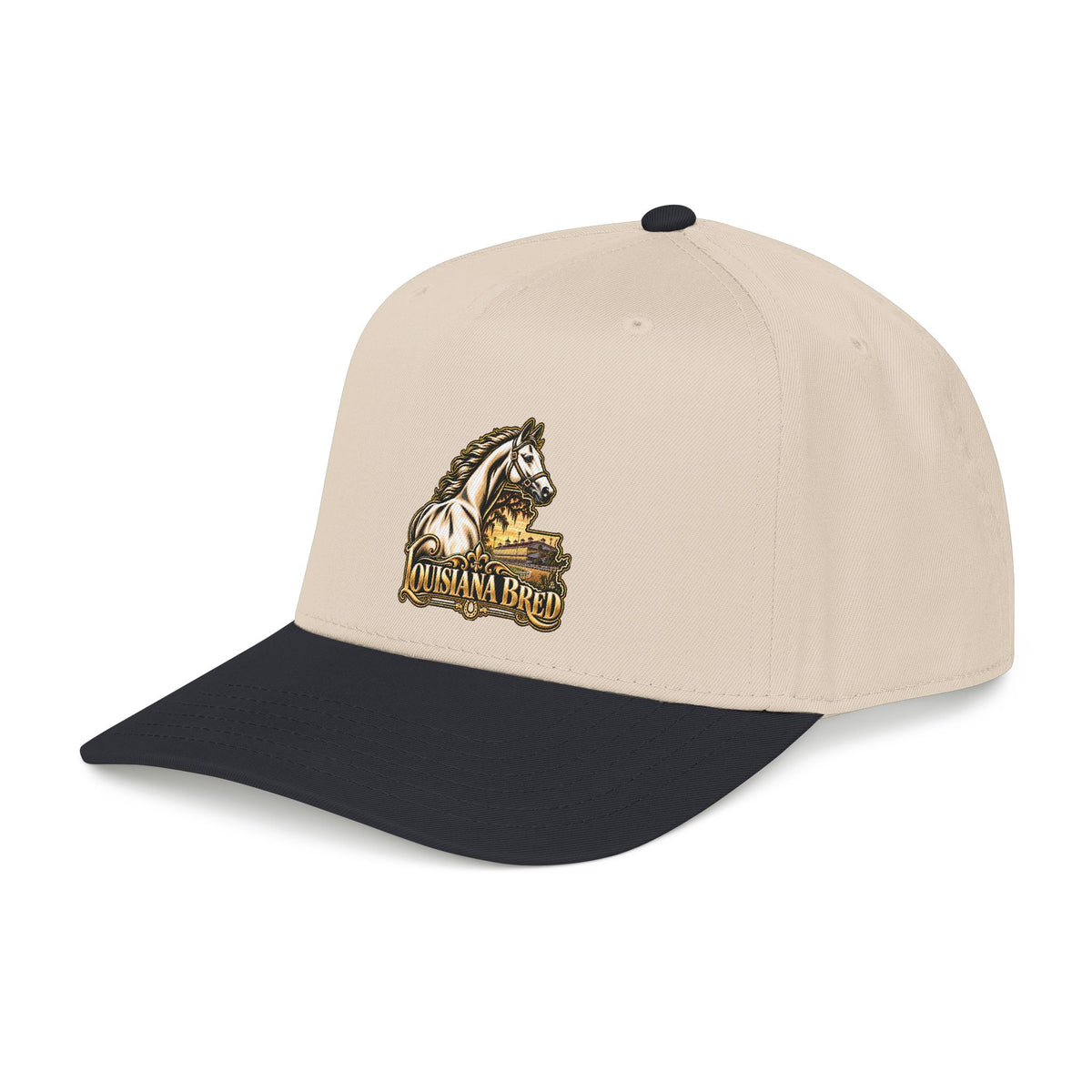 Louisiana Bred Black and Gold Baseball Cap