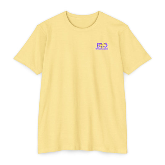 Louisiana Bred T-shirt | Purple and Gold with White State Outline