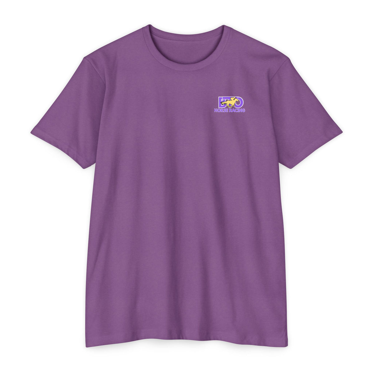 Louisiana Bred T-shirt | Purple and Gold with White State Outline