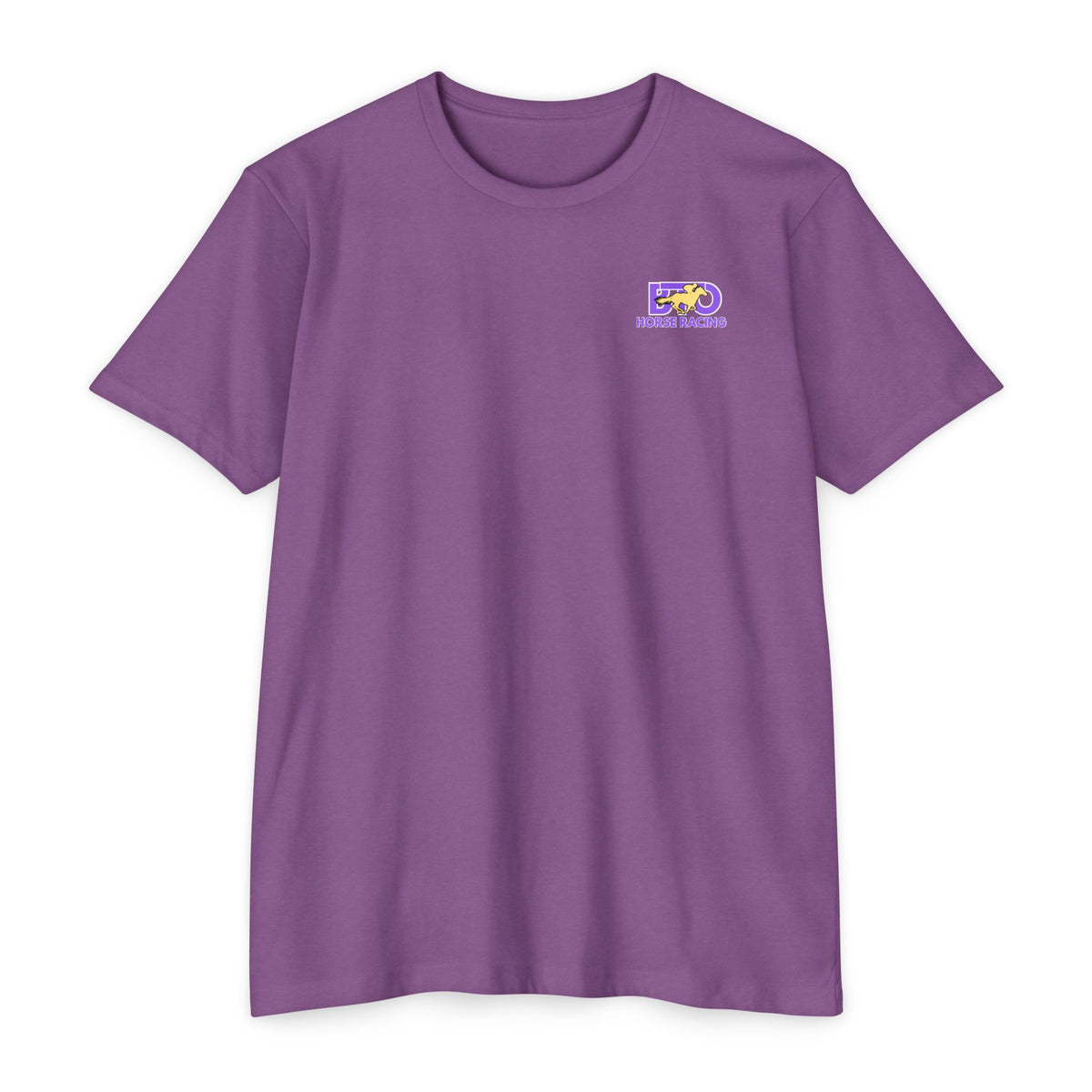 Louisiana Bred T-shirt | Purple and Gold with Black State Outline