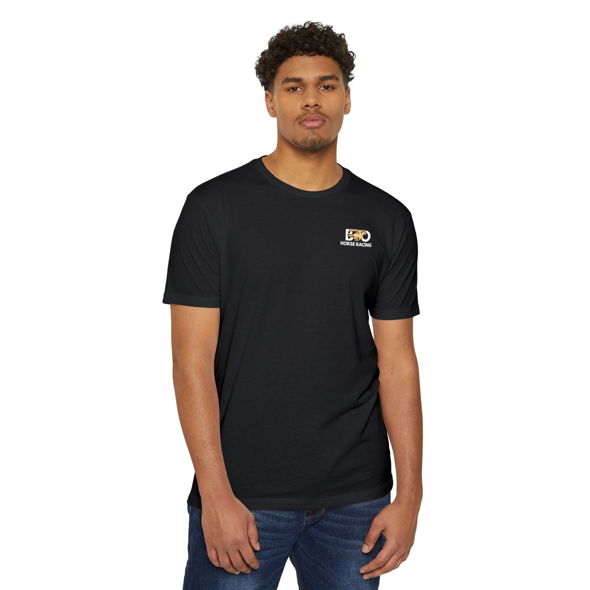 Louisiana Bred T-shirt | Black and Gold with Gold State Outline