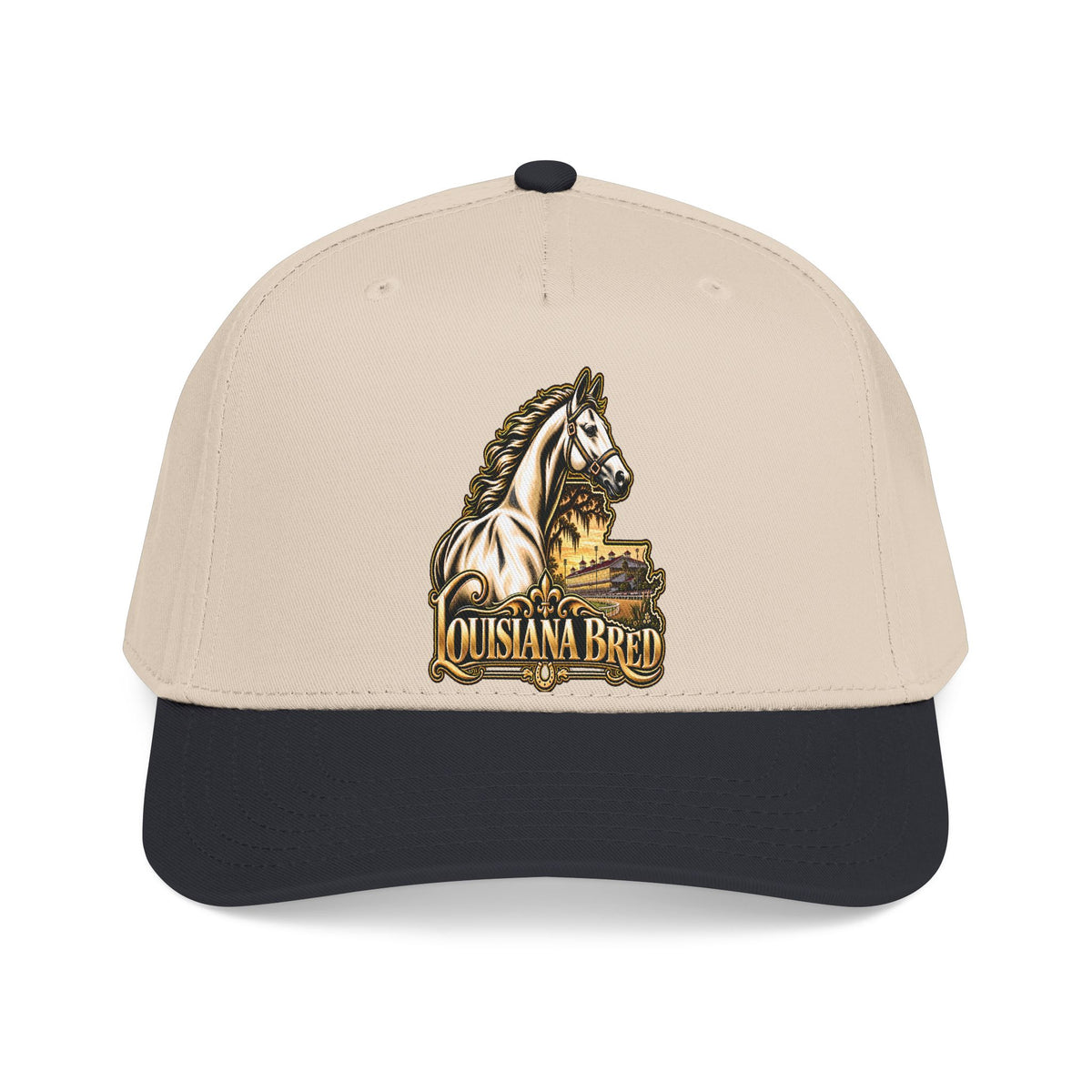 Louisiana Bred Black and Gold Baseball Cap