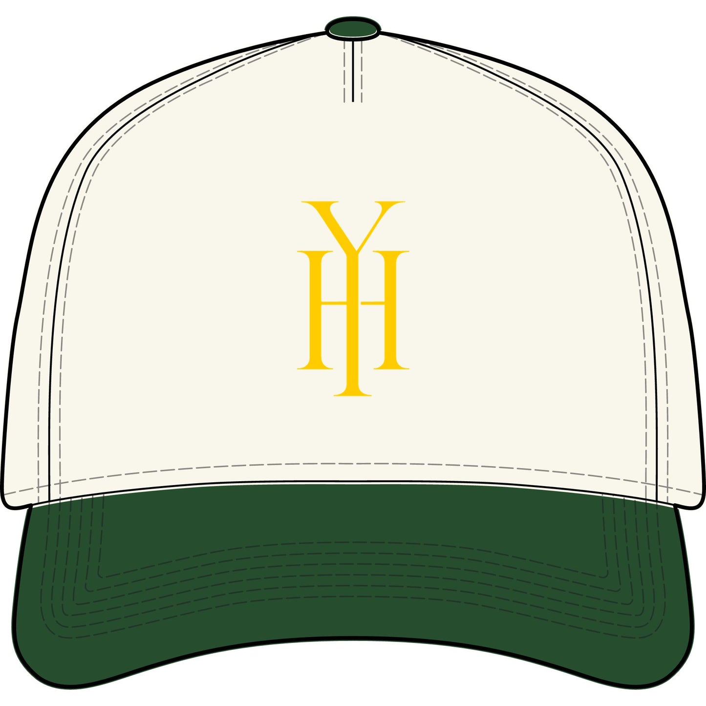 YH Two-Tone Logo Cap — Yedsit Hazlewood Collection