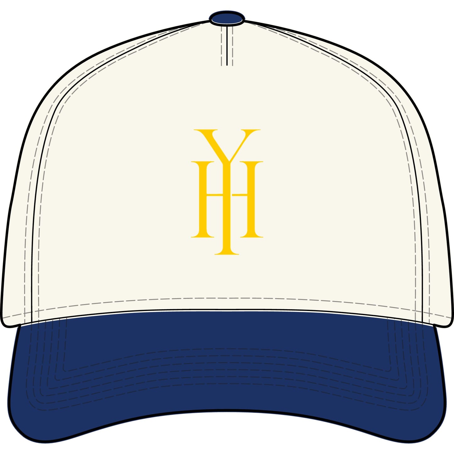 YH Two-Tone Logo Cap — Yedsit Hazlewood Collection