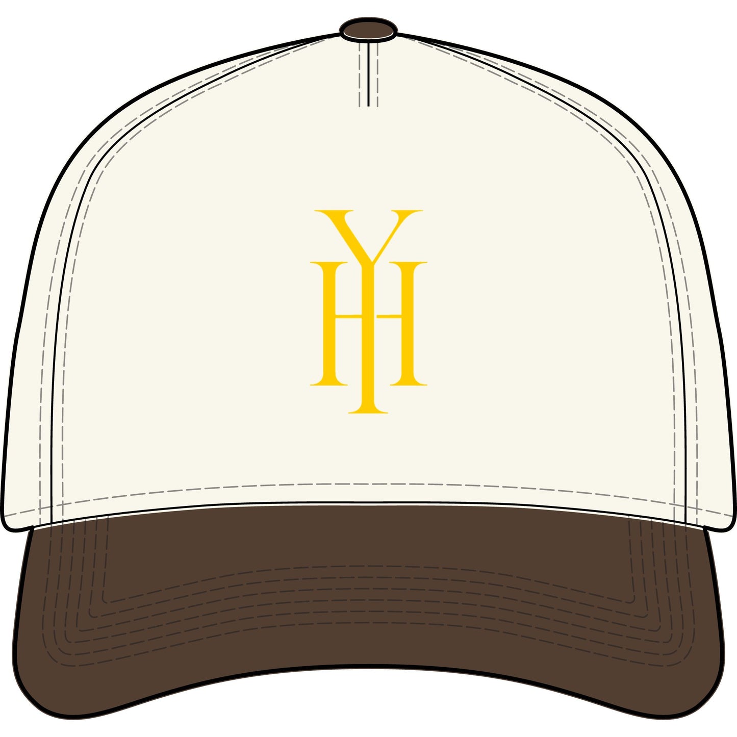 YH Two-Tone Logo Cap — Yedsit Hazlewood Collection