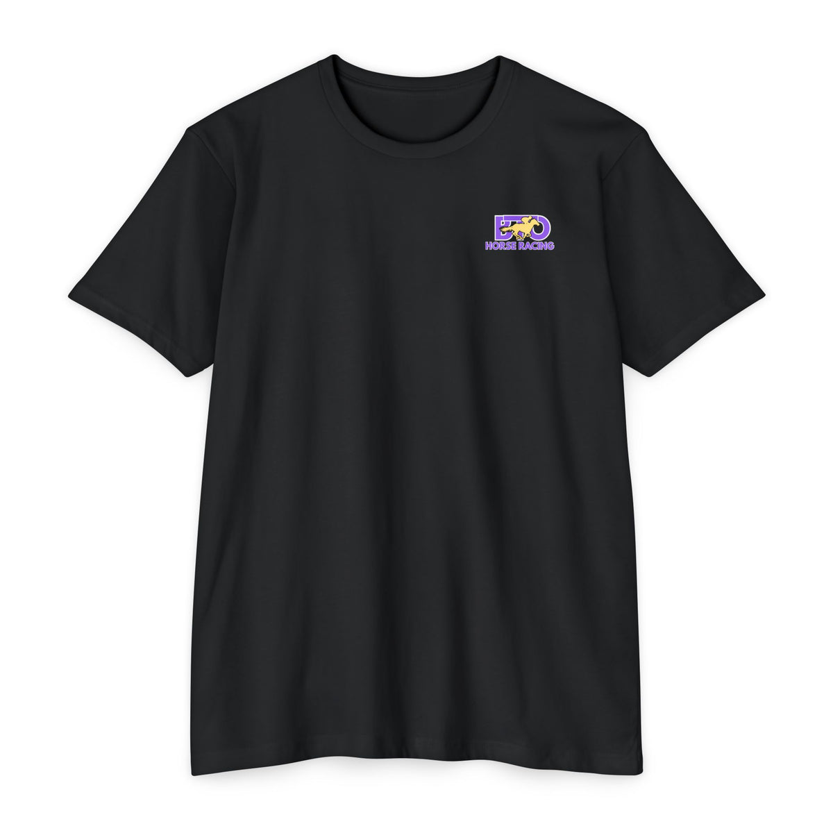 Louisiana Bred T-shirt | Purple and Gold with Black State Outline