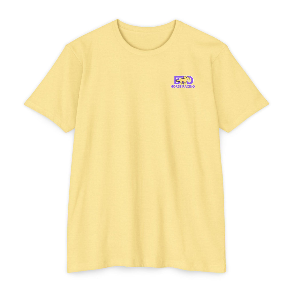 Louisiana Bred T-shirt | Purple and Gold with Black State Outline