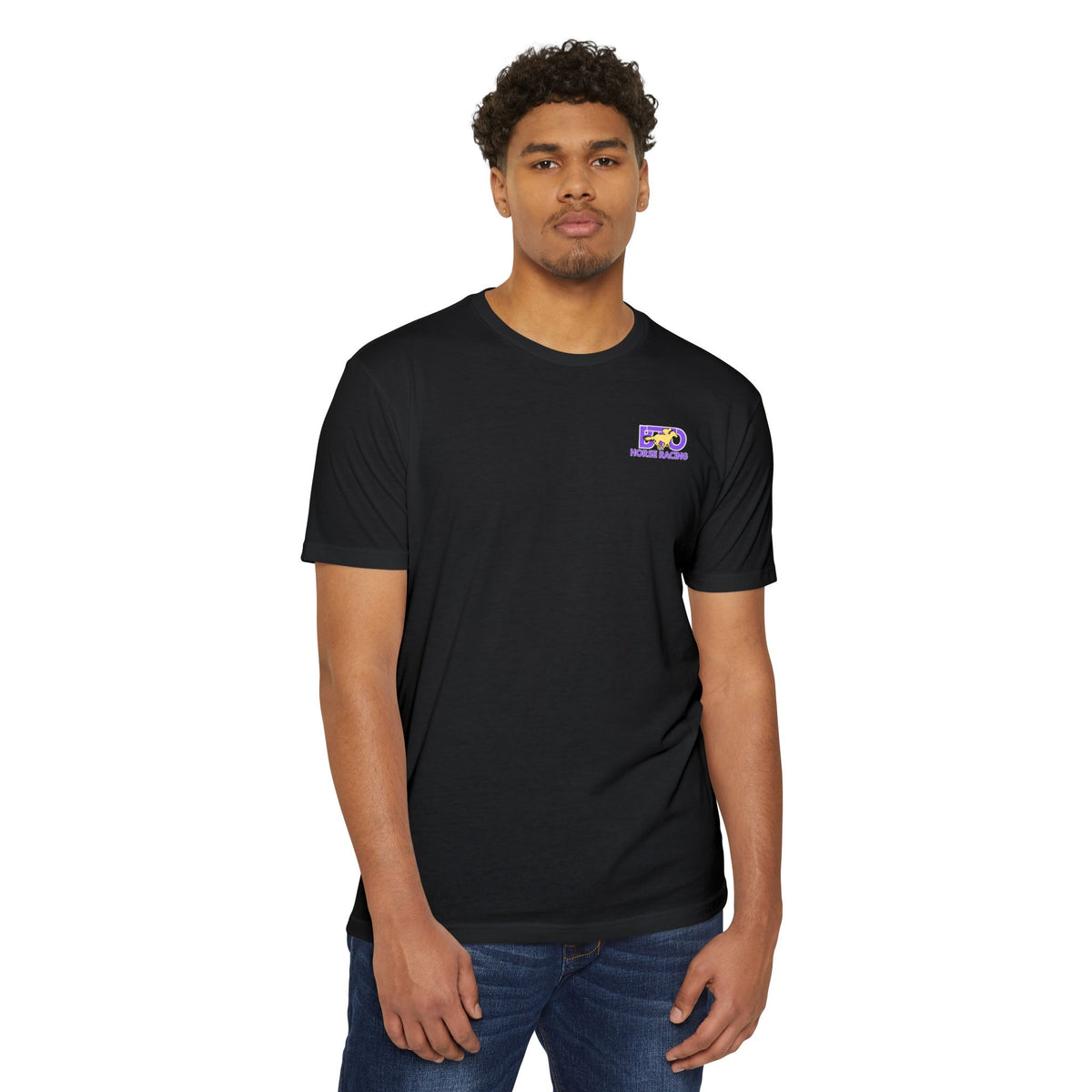 Louisiana Bred T-shirt | Purple and Gold with White State Outline