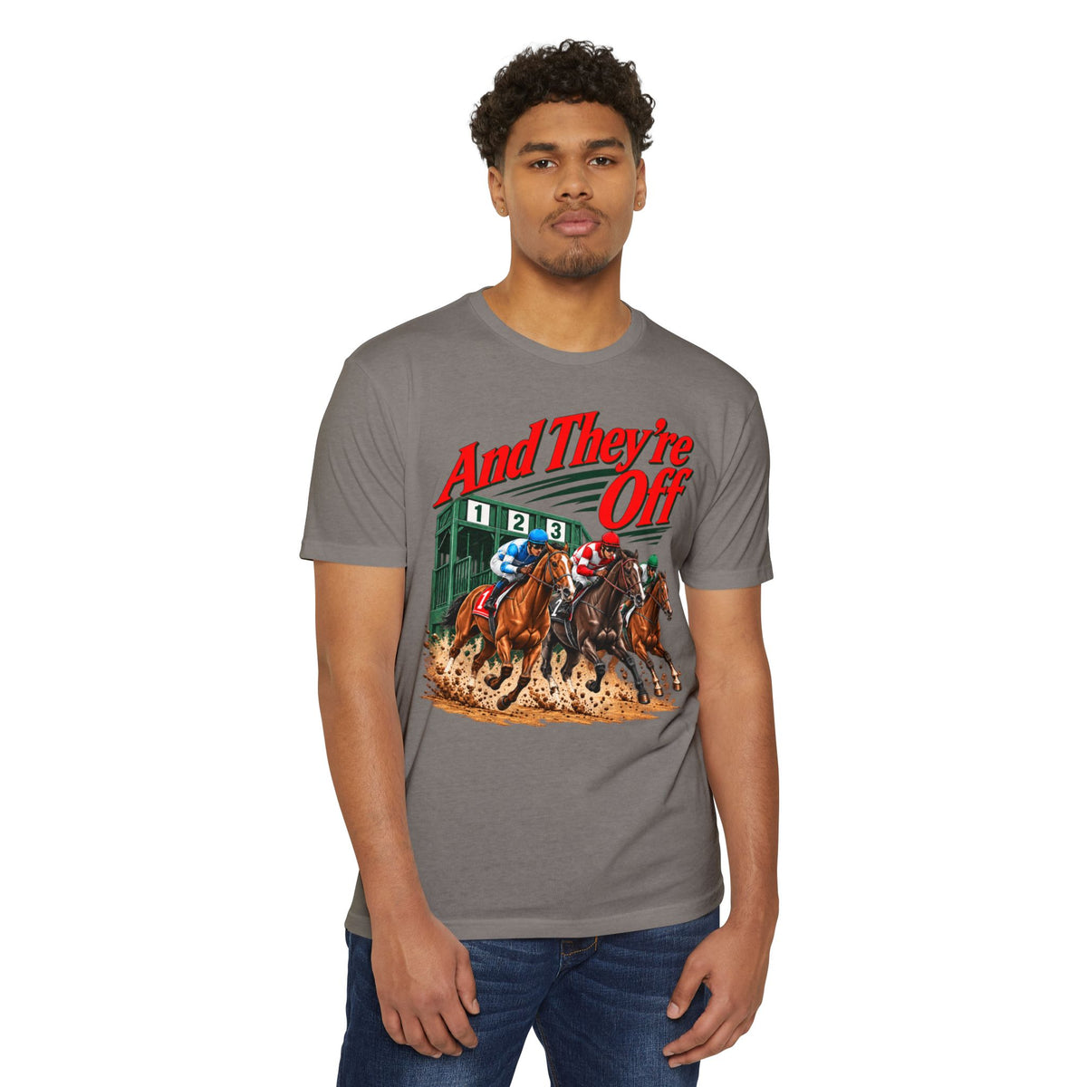 And They're Off T-shirt
